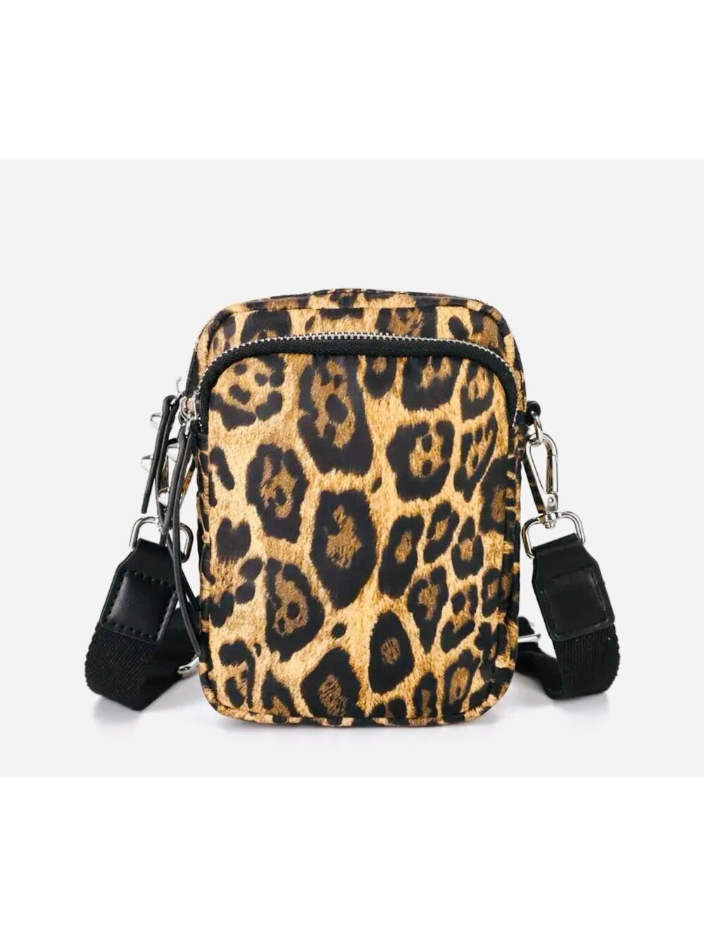 New - Trendy - Retro Inspired Leopard Print Faux Leather Crossbody Bag